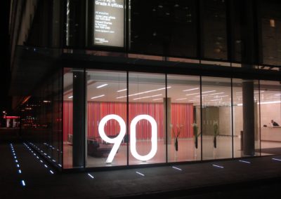 Architectural illuminated sign for prestige City offices