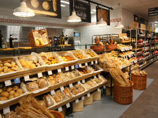 M&S Foodhall, Bakery and Cafe Signage