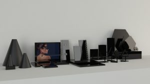 Jewellery display stand range. black