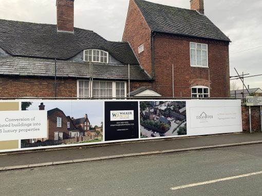 Site hoarding panels for Sidley Piper Homes