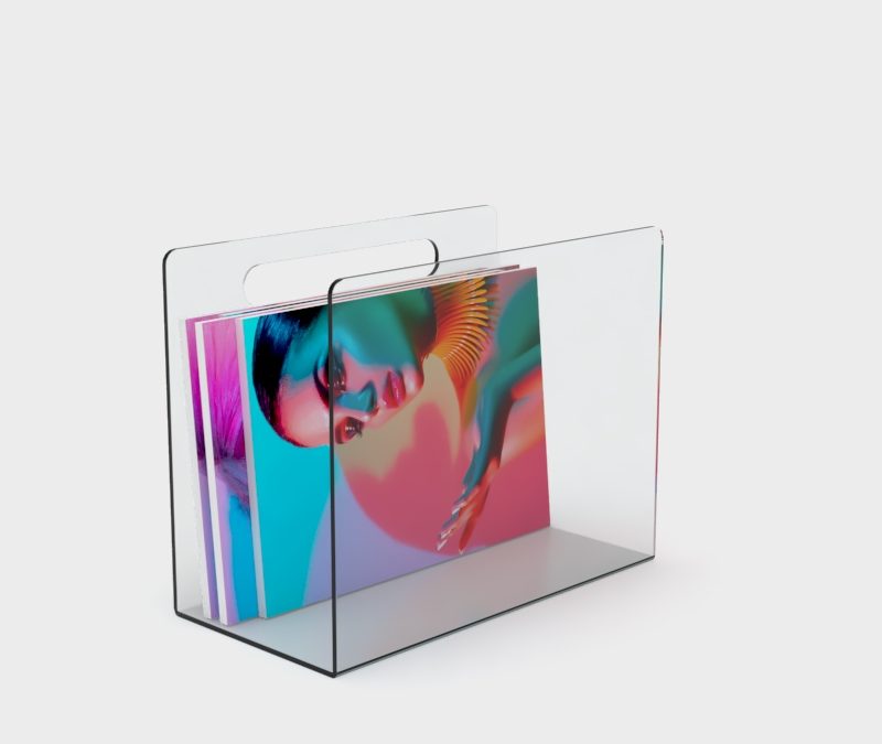 acrylic magazine rack