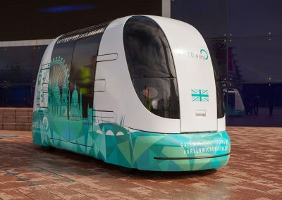 Screens for driverless pods