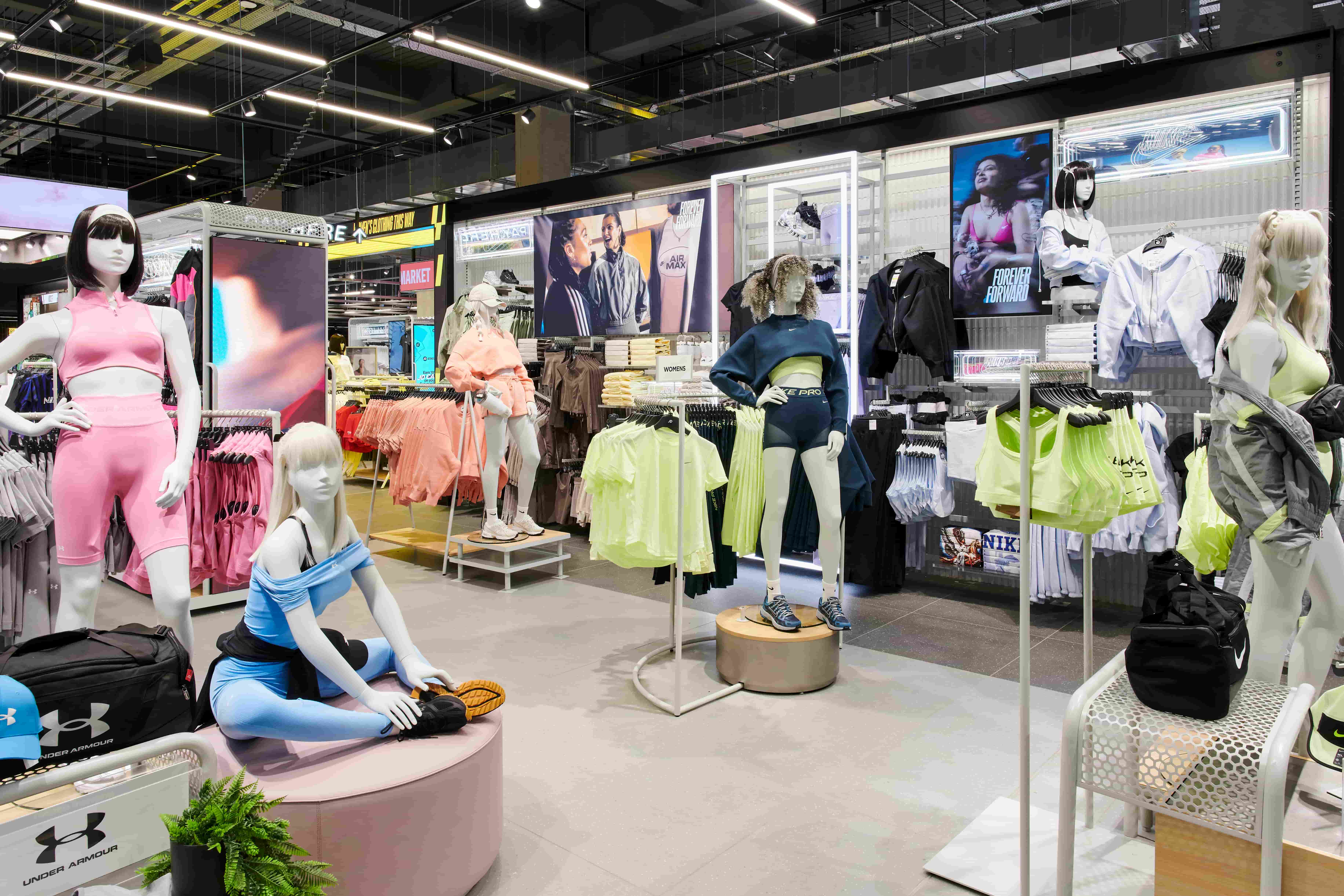 JD Sports Trafford Centre Headers and Halos by Wrights Plastics